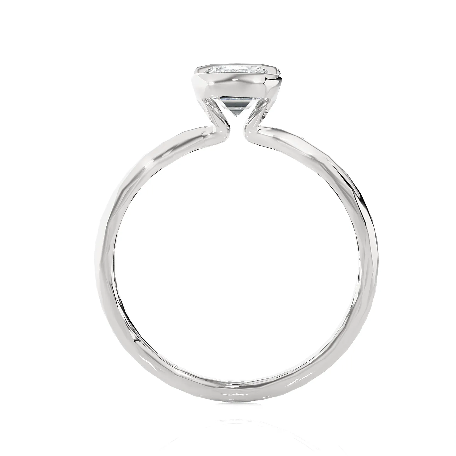 1 ctw Emerald-Cut Lab Grown Diamond Solitaire Engagement Ring
