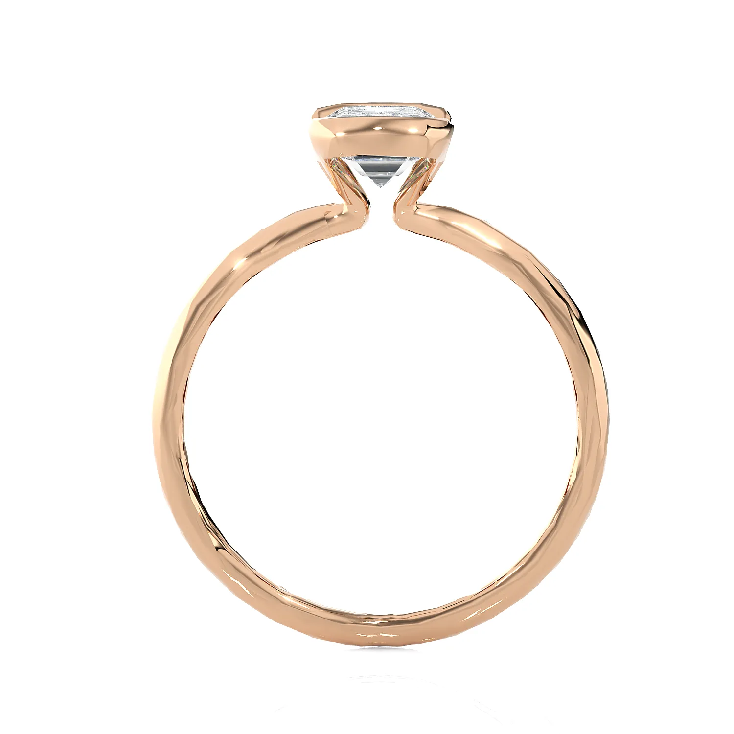 1 ctw Emerald-Cut Lab Grown Diamond Solitaire Engagement Ring