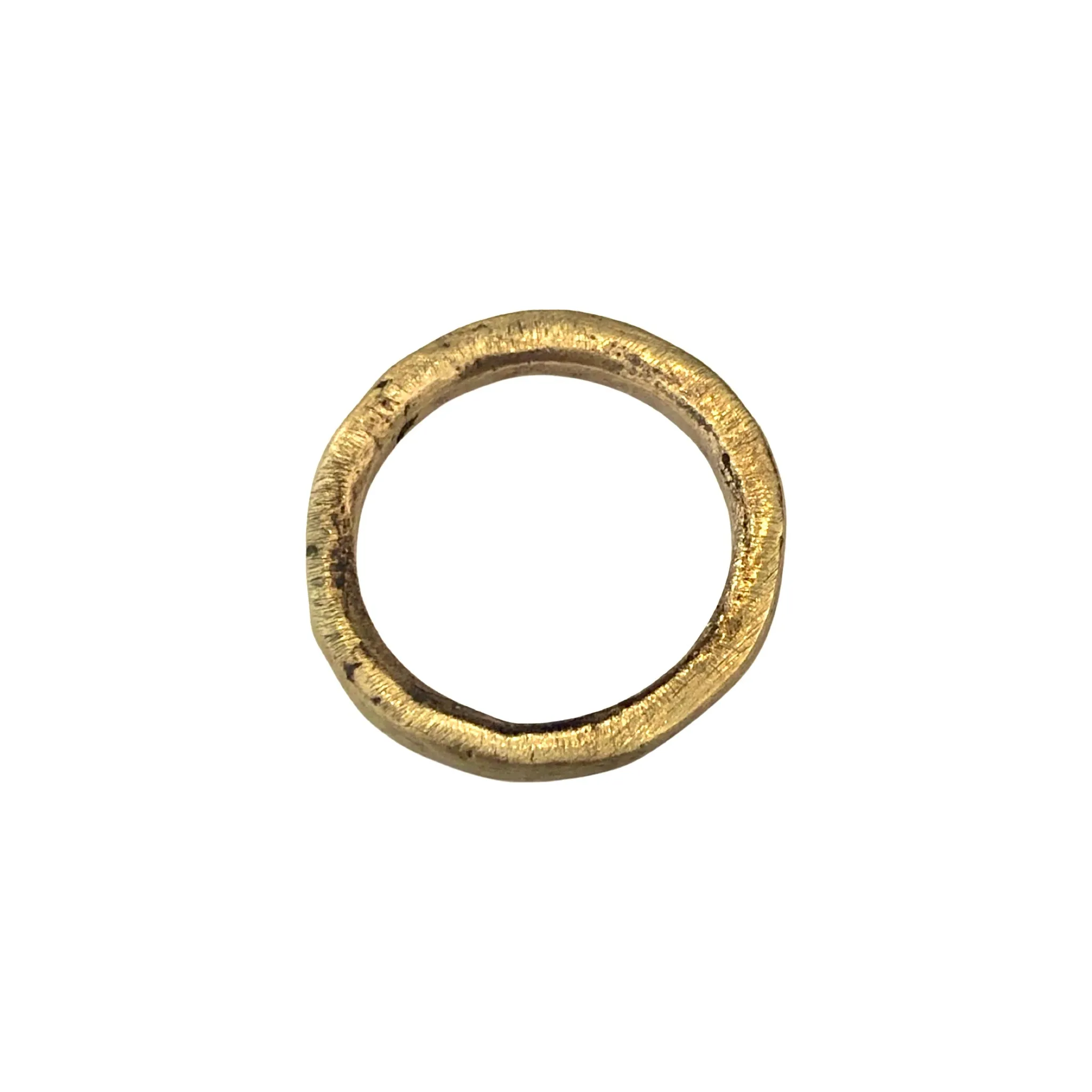 10K Gold Molten Engagement Ring with Lab-Grown Diamond by Lori Swartz