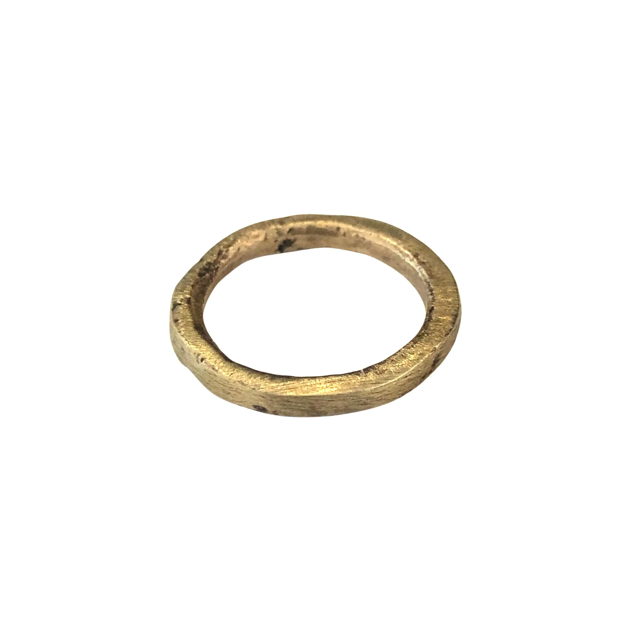 10K Gold Molten Engagement Ring with Lab-Grown Diamond by Lori Swartz