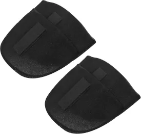 2 Pairs Covered Set-in Shoulder Pads 1cm Thickening Foam Pads Sloping High Low Shoulders Enhancer Breathable Clothing Sewing Supplies for Women Men Blazer Suit T-Shirt (Black)