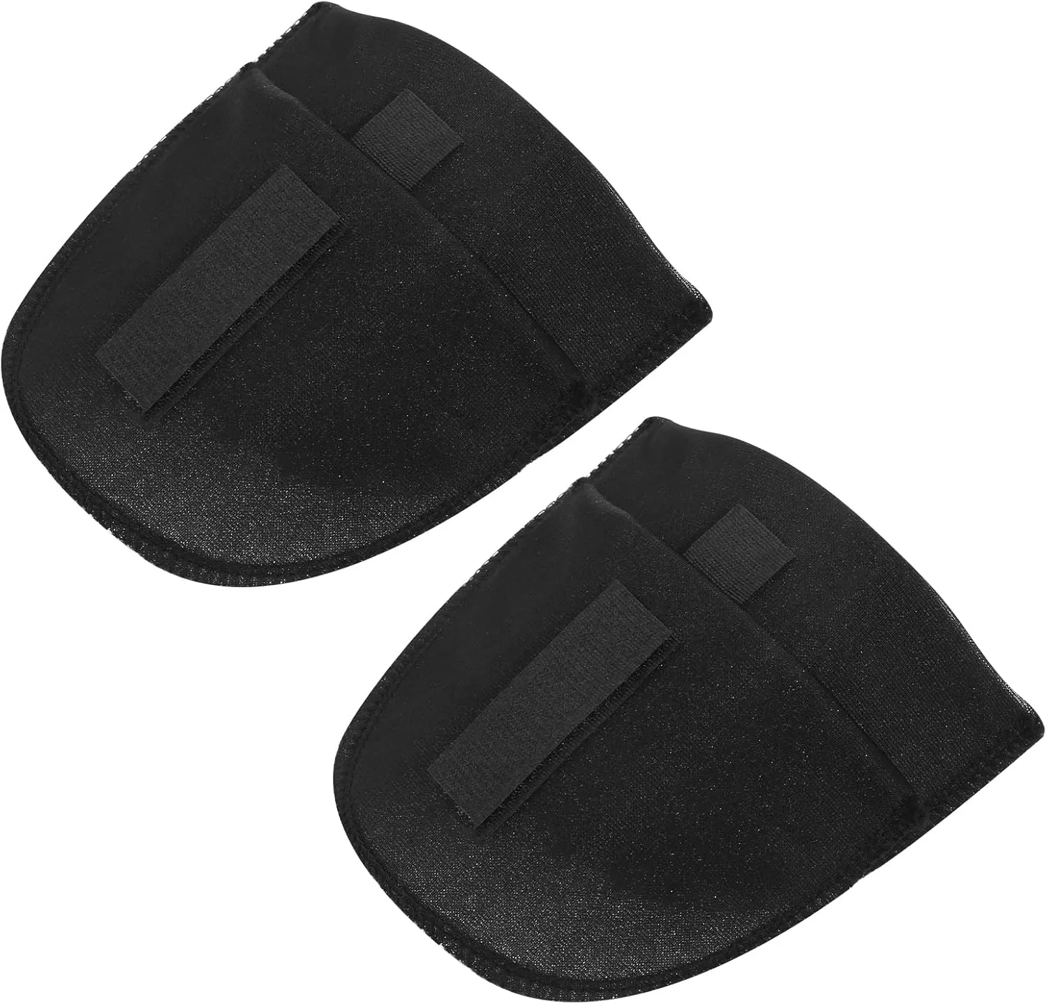 2 Pairs Covered Set-in Shoulder Pads 1cm Thickening Foam Pads Sloping High Low Shoulders Enhancer Breathable Clothing Sewing Supplies for Women Men Blazer Suit T-Shirt (Black)