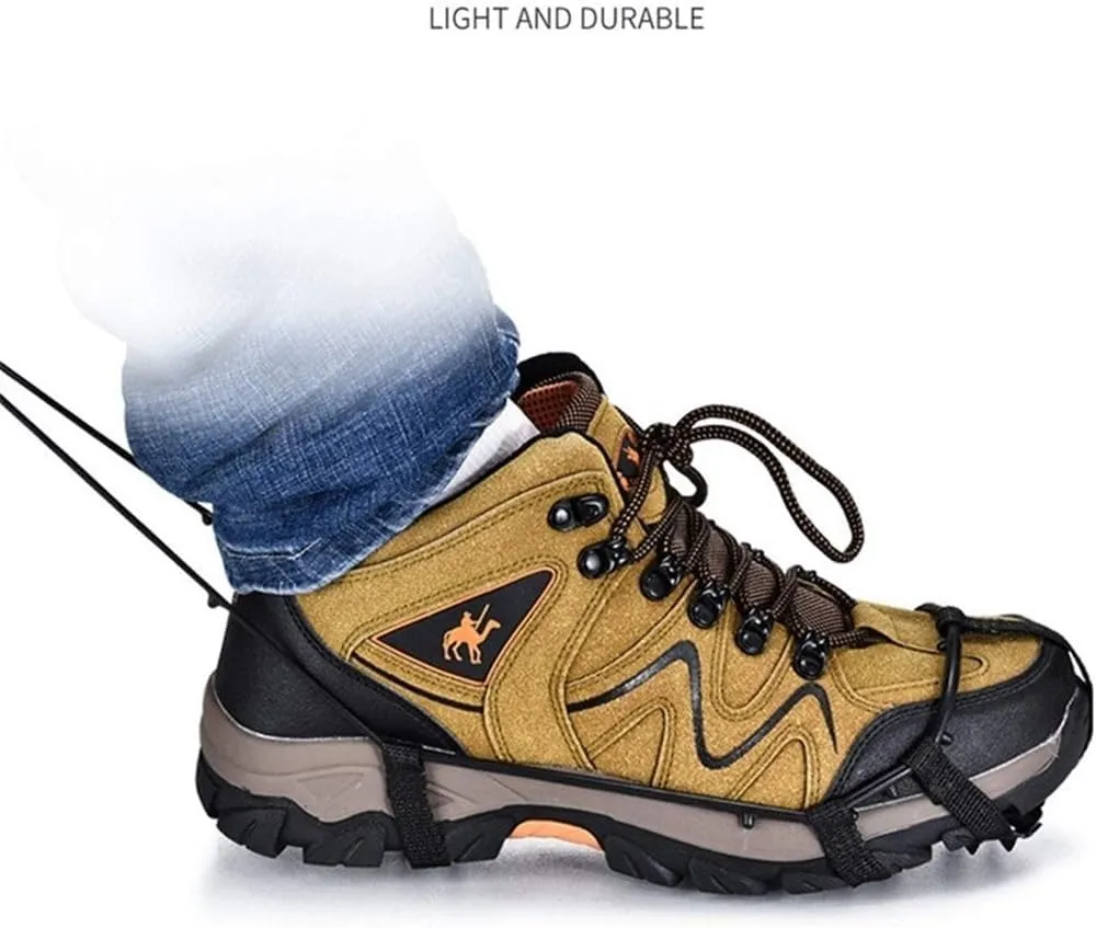 24 Teeth Ice Gripper for Shoes Women Men Crampons Ice Gripper Spike Grips Cleats for Snow Climbing Hiking Ice Grips for Shoes