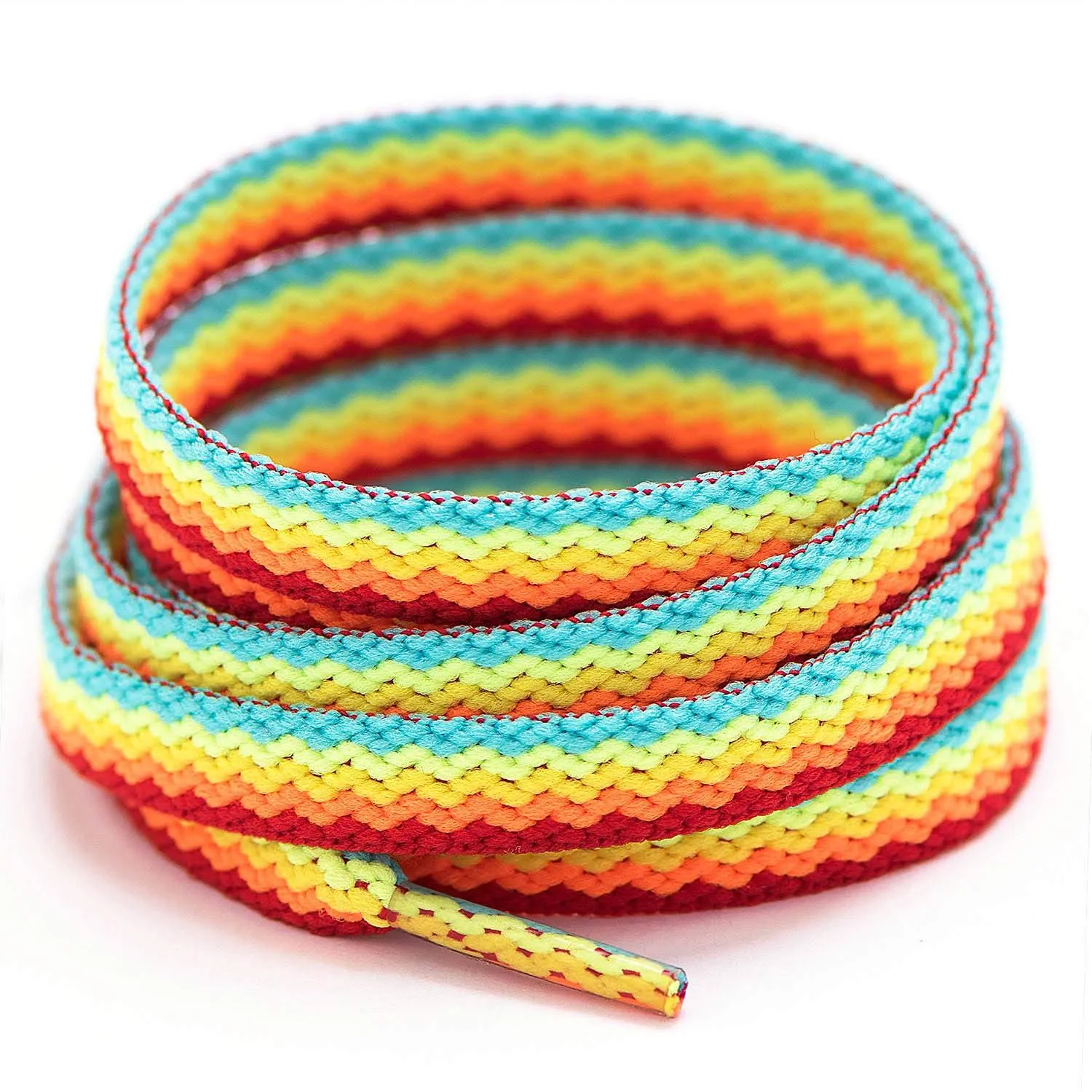 31-71" Flat Colorful Fashion Sneakers Shoelaces, Rainbow Gradient Shoe Laces 31inch (80cm) 3d Rainbow