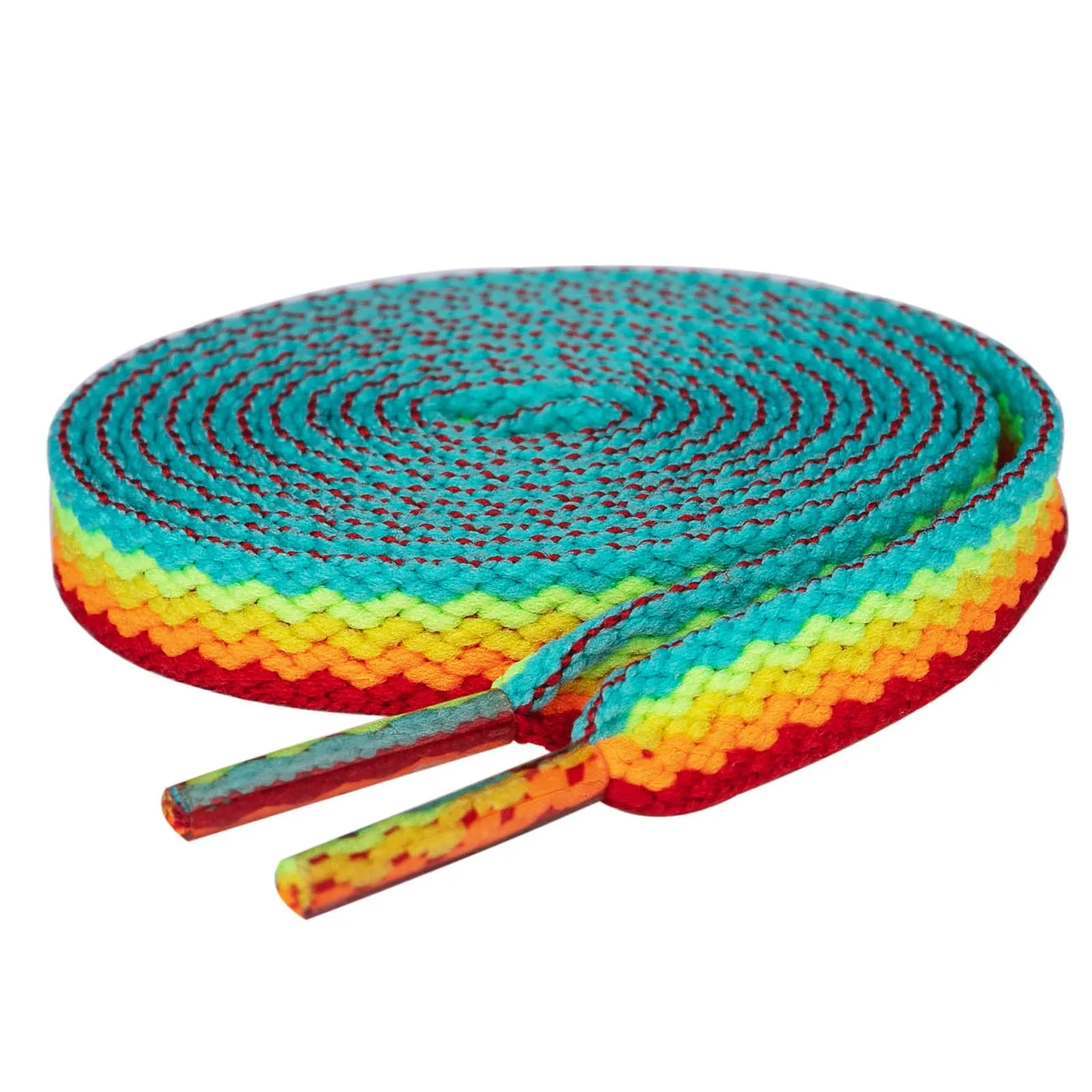 31-71" Flat Colorful Fashion Sneakers Shoelaces, Rainbow Gradient Shoe Laces 31inch (80cm) 3d Rainbow