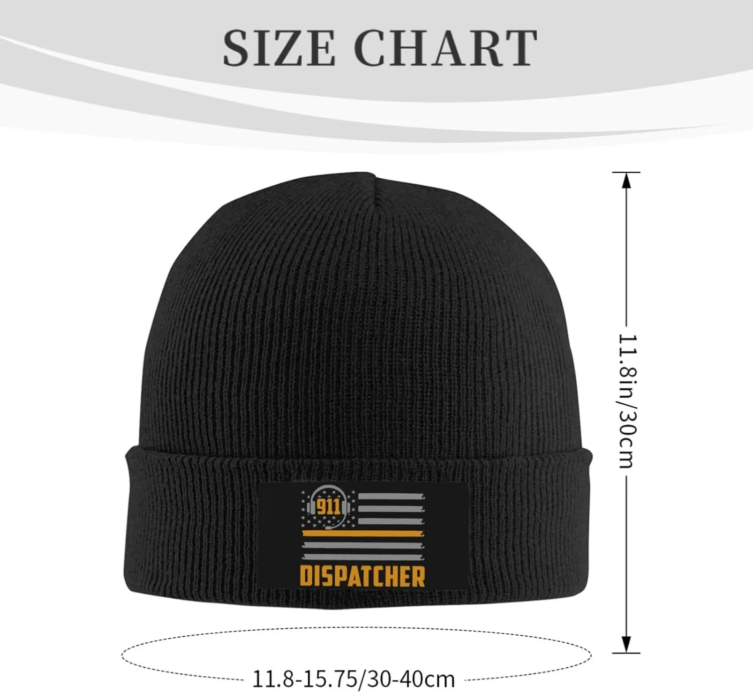 911 Dispatcher Beanie Hat Warm Knit Cuffed Beanie Cap Funny Winter Hat for Men Women