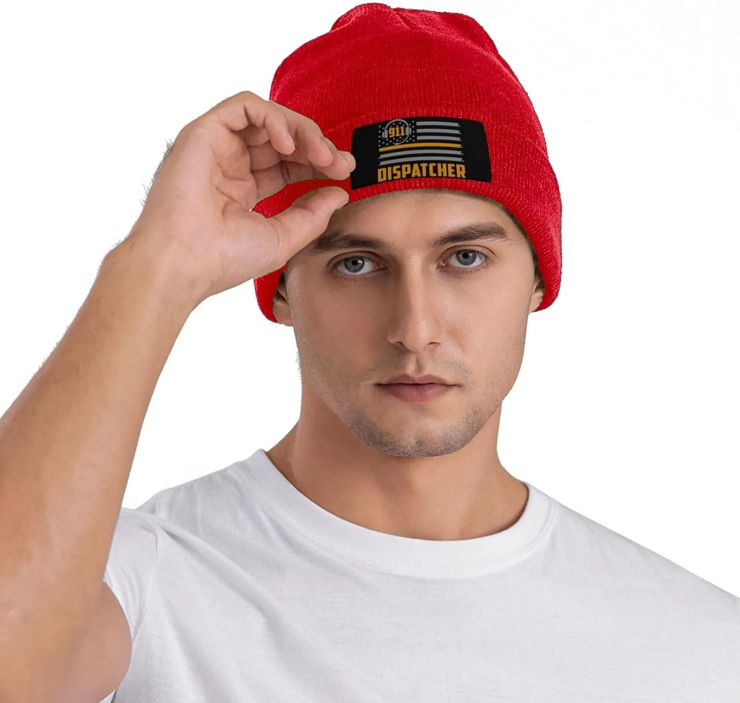 911 Dispatcher Beanie Hat Warm Knit Cuffed Beanie Cap Funny Winter Hat for Men Women