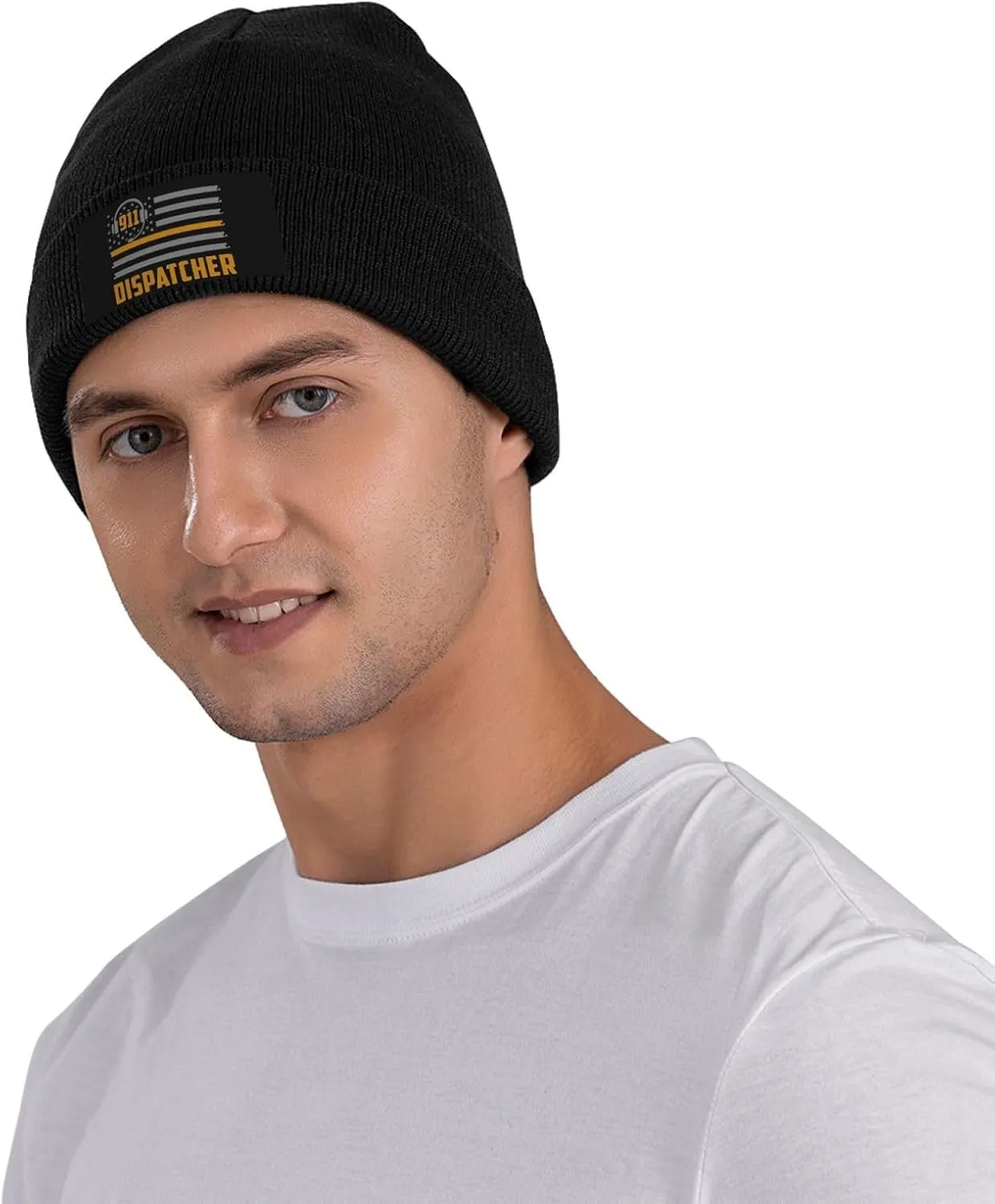 911 Dispatcher Beanie Hat Warm Knit Cuffed Beanie Cap Funny Winter Hat for Men Women