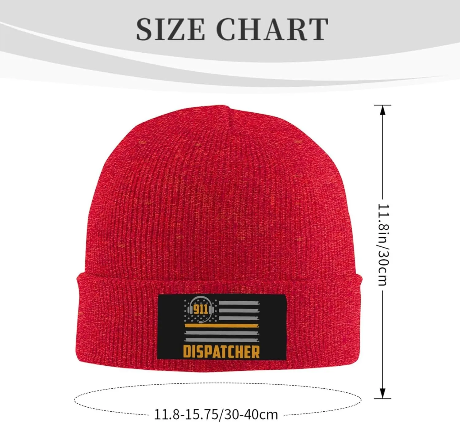 911 Dispatcher Beanie Hat Warm Knit Cuffed Beanie Cap Funny Winter Hat for Men Women