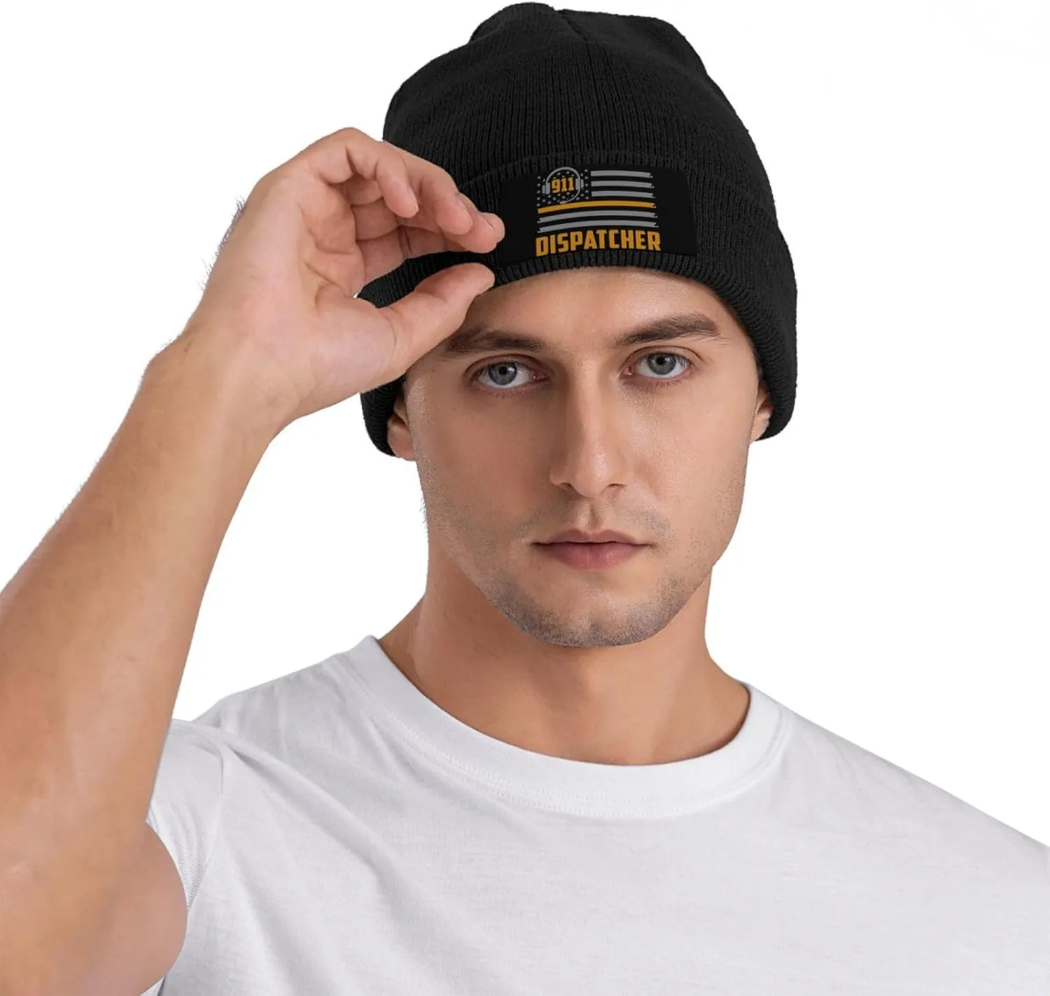 911 Dispatcher Beanie Hat Warm Knit Cuffed Beanie Cap Funny Winter Hat for Men Women