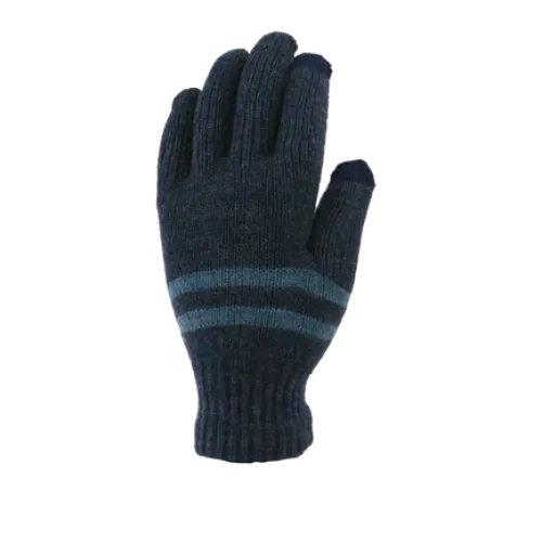 ACRYLIC KNIT TOUCHSCREEN GLOVE - NAVY