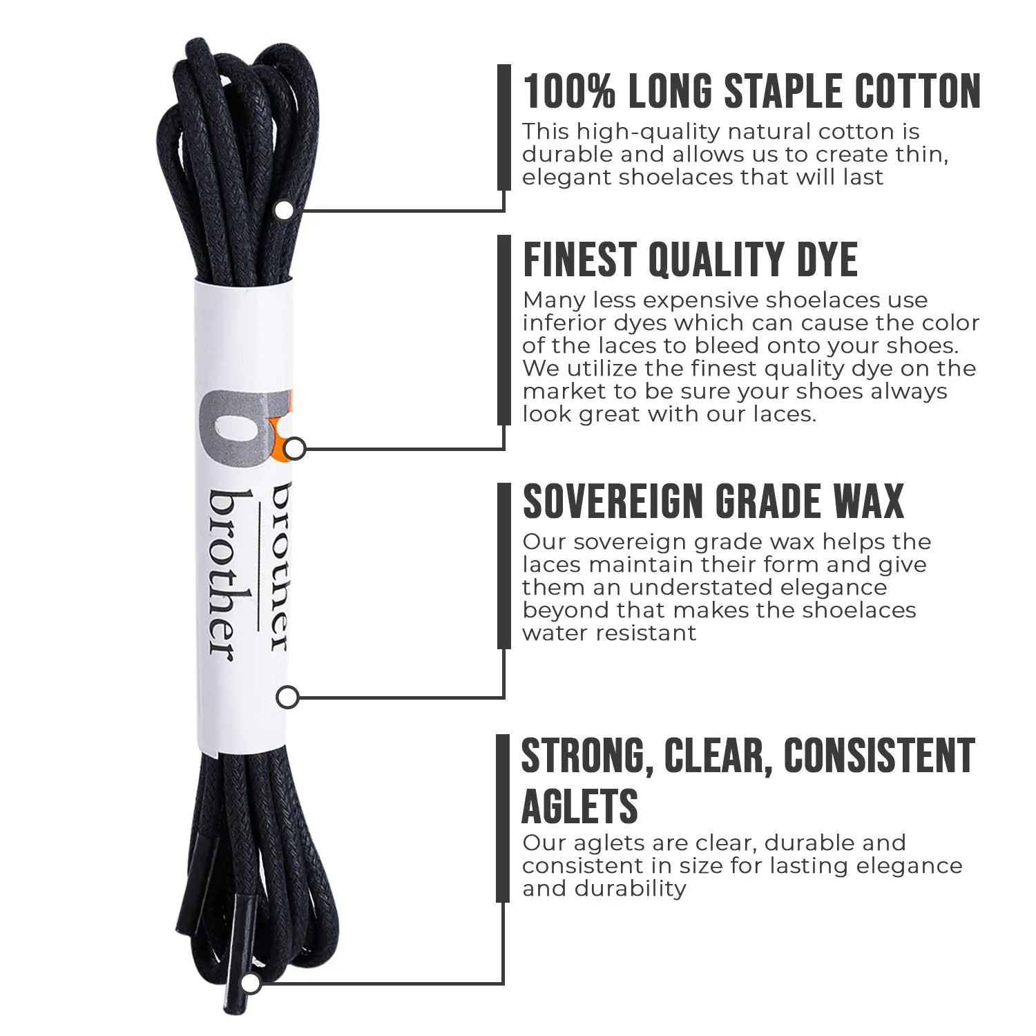 BB BROTHER BROTHER (7 Pairs) Colored Oxford Dress Shoe Laces | Shoe Strings 30’’ (76 cm) Black, Brown, Dark Brown, Tan