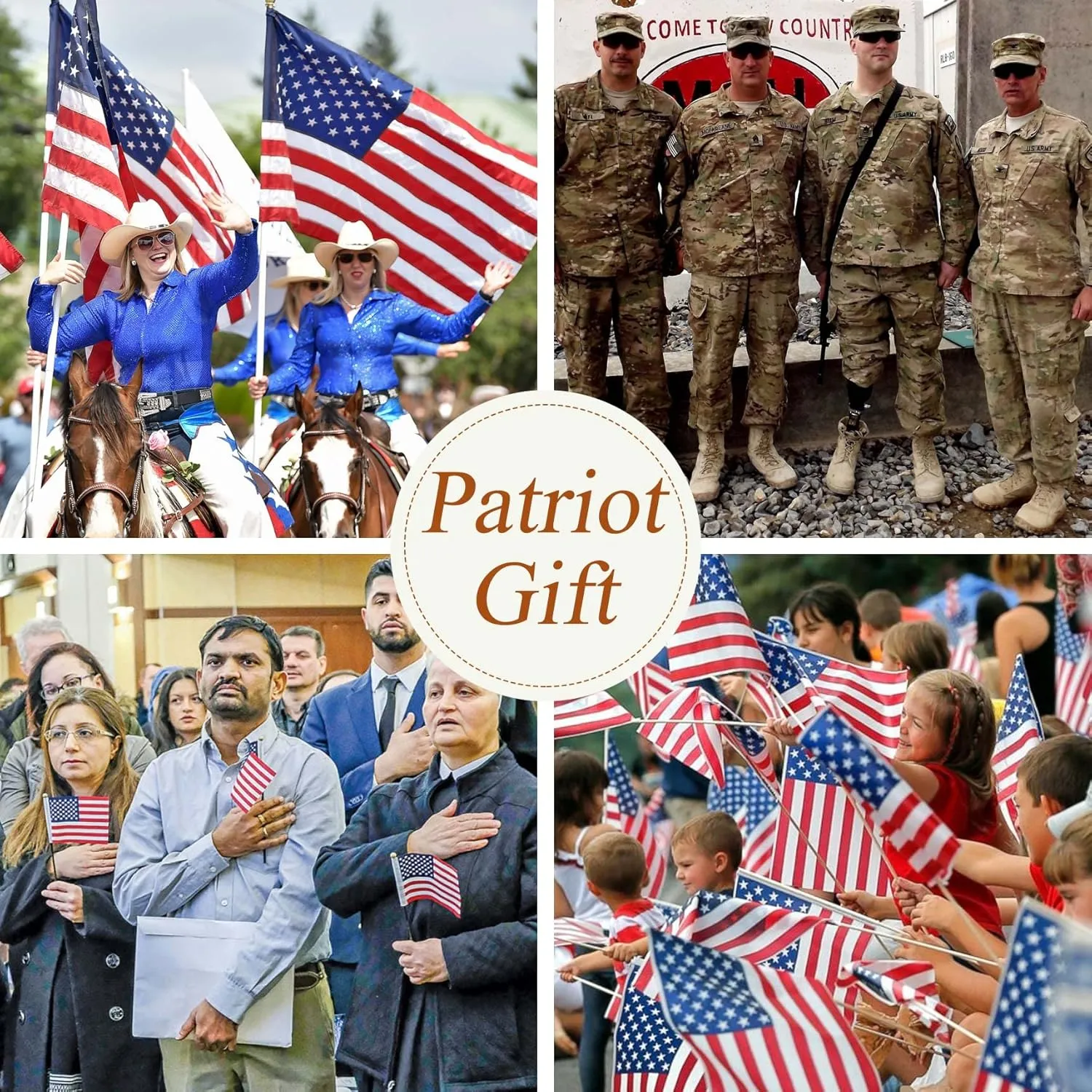Bestyle American Flag Patriotic Necklace Heavy Thick Stainless Steel Dog Tag Pendant for Men Boy Women, Great Gift for Naturalization Ceremony/National Independence Day/Join The Army Party