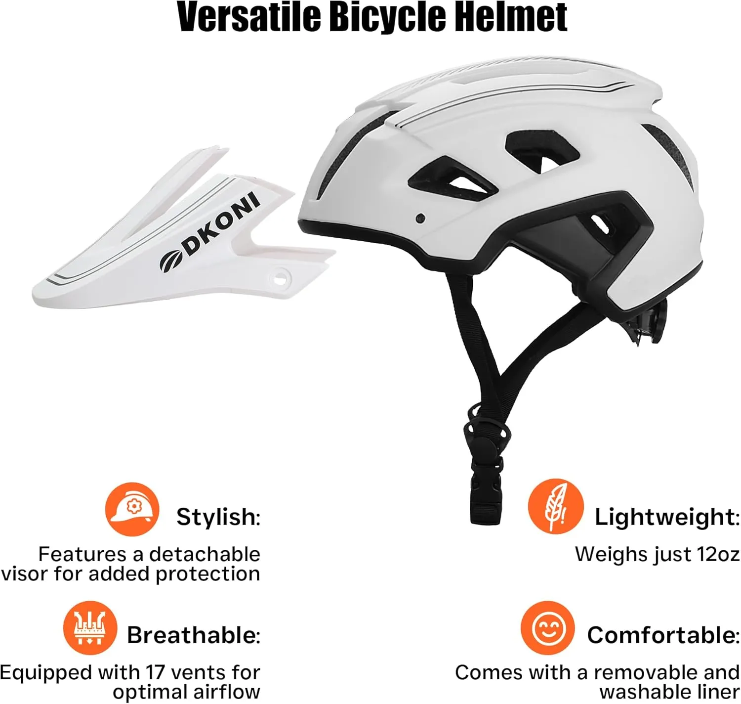 Bike Helmet Mountain Bike Helmets for Adults:Men Women Bicycle Helmet Certified MTB Cycling Helmet with Visor