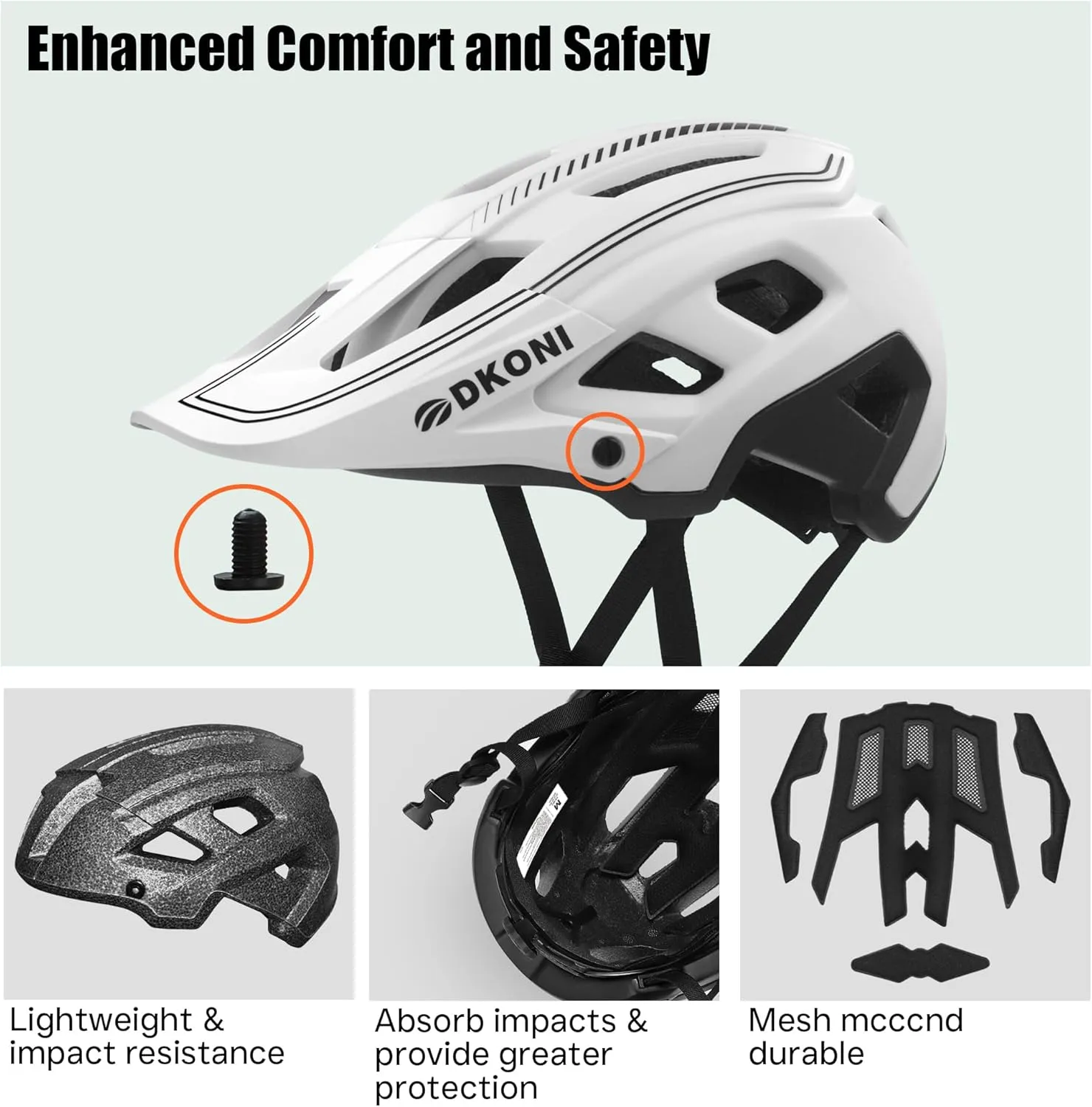 Bike Helmet Mountain Bike Helmets for Adults:Men Women Bicycle Helmet Certified MTB Cycling Helmet with Visor