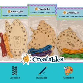 Creatables - STARTER PACK Doubles - Laceable, Traceable, Paintables