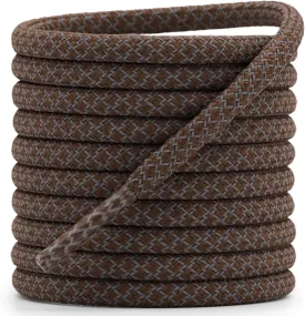 DELELE 2 Pairs 4/25" Thick Round Reflective Shoe Laces Safety Highlight Rope