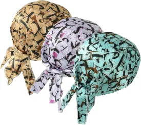 DOCILA Do Rags for Men Skull Cap Women Silk Helmet Liner Doo Rag Silky Motorcycle Head Wrap Bandana Cycling Satin Durags