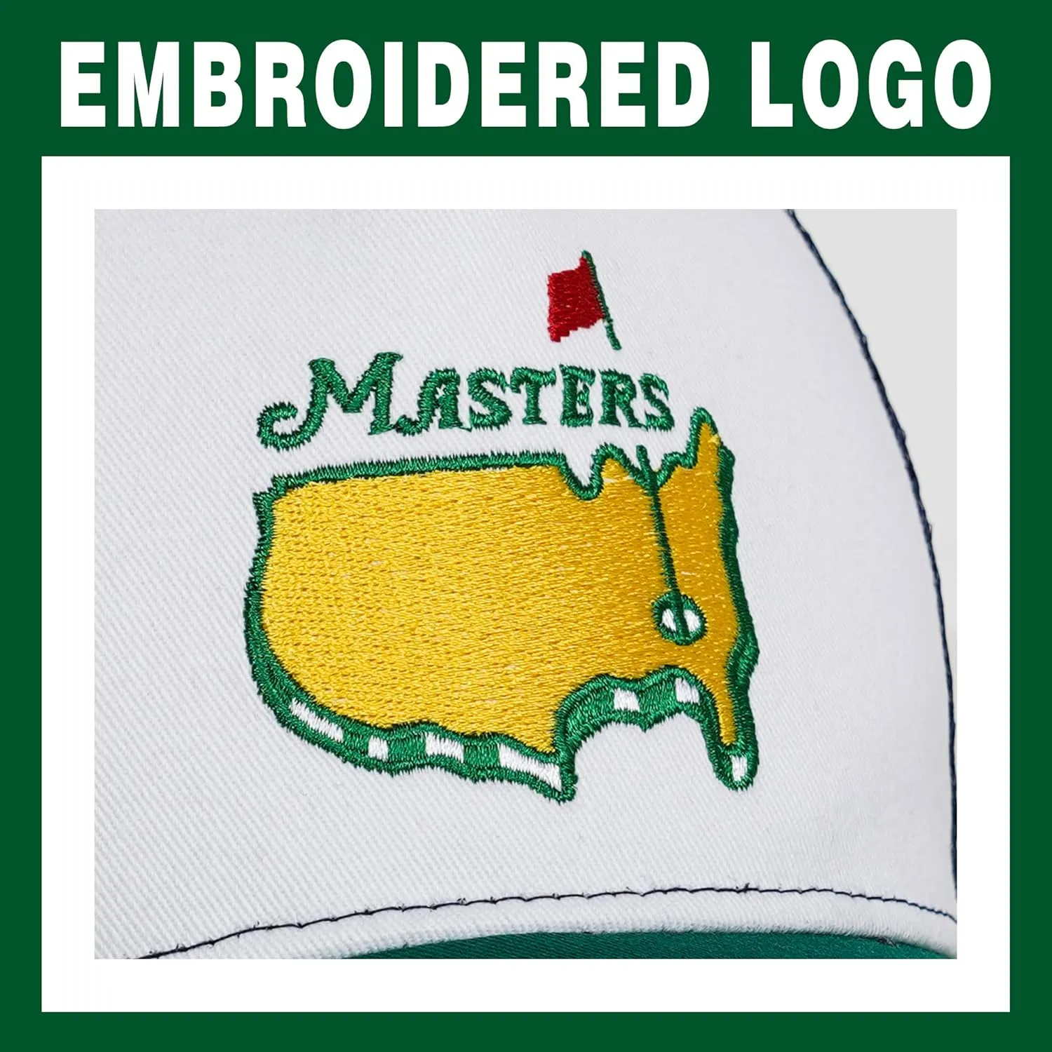 Embroidered Golf Hat for Men Women Green Hat Ball Baseball Cap