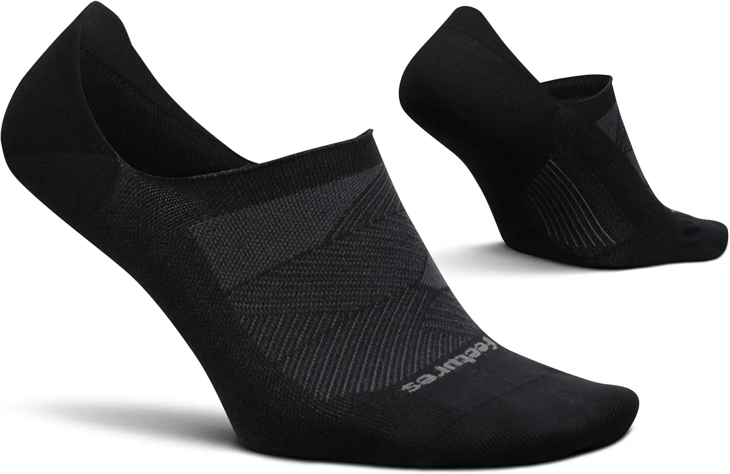 Feetures Elite Ultra Light Invisible Socks - Anti-Slip Sport Sock Liner with Targeted Compression - (1 Pair)