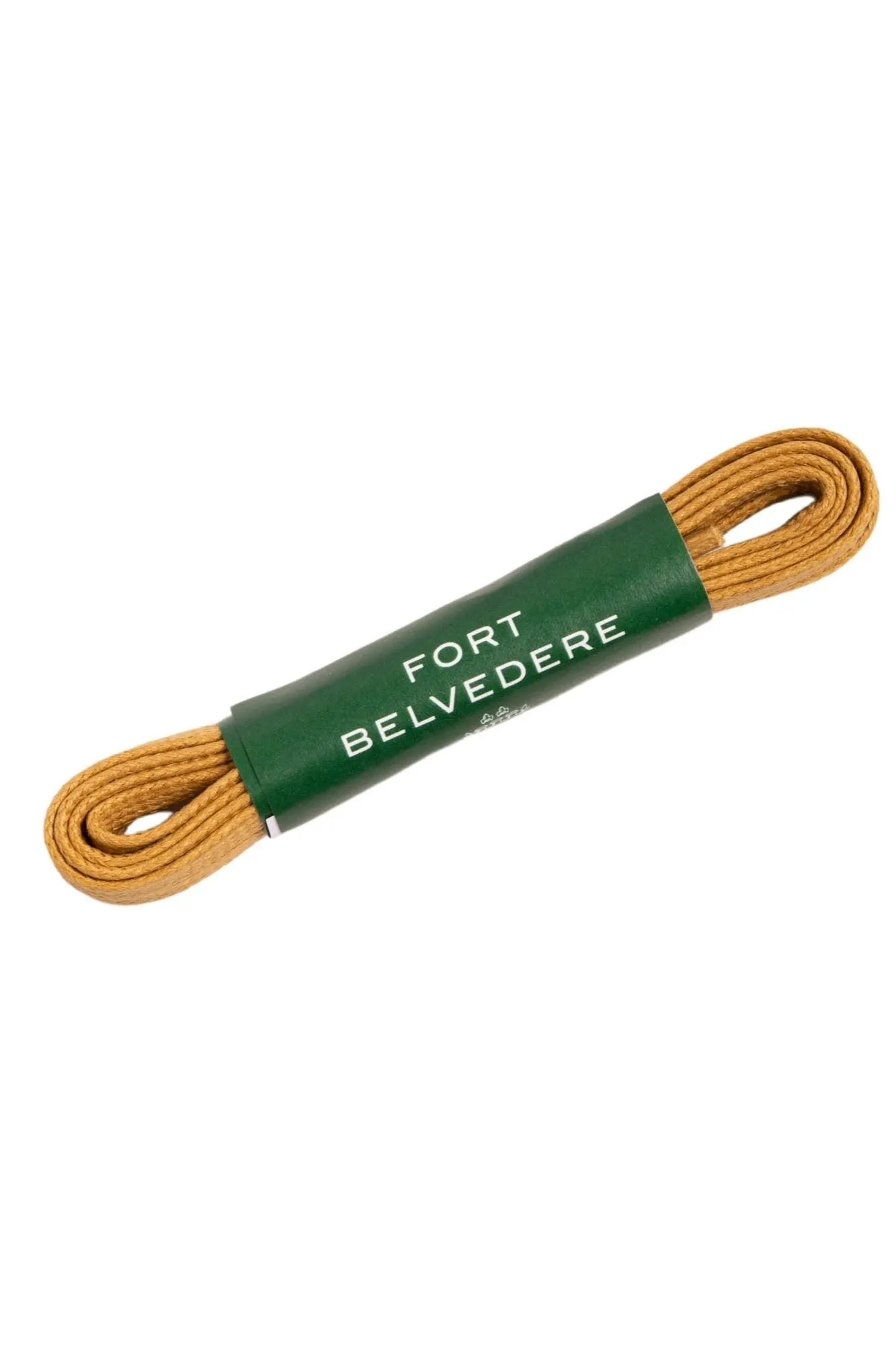 Flat Cognac Waxed Cotton Shoelaces