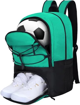 Goloni Soccer Backpack,Soccer Bag with Ball Holder & Shoe Compartment,Large Sports Bag for Basketball, Volleyball,Football