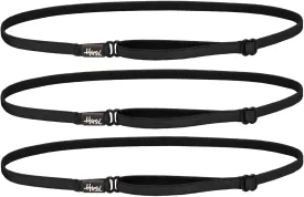 Hipsy Women's Thin Elastic Headband Adjustable Running Bra Strap Headbands Multi Pack (Black 3-Pack)