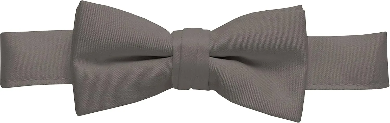 HOLD'EM Bow Tie For Boys and Baby Satin look Solid Color Adjustable Pre-tied