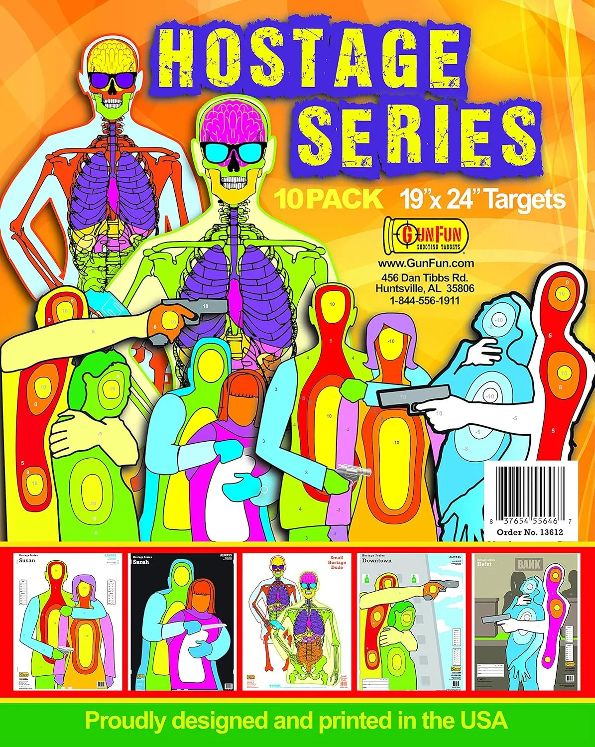 Hostage Paper Shooting Targets - 10 Pack - 19" x 24"