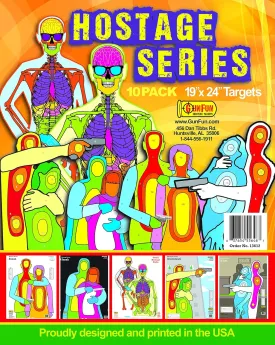 Hostage Paper Shooting Targets - 10 Pack - 19" x 24"