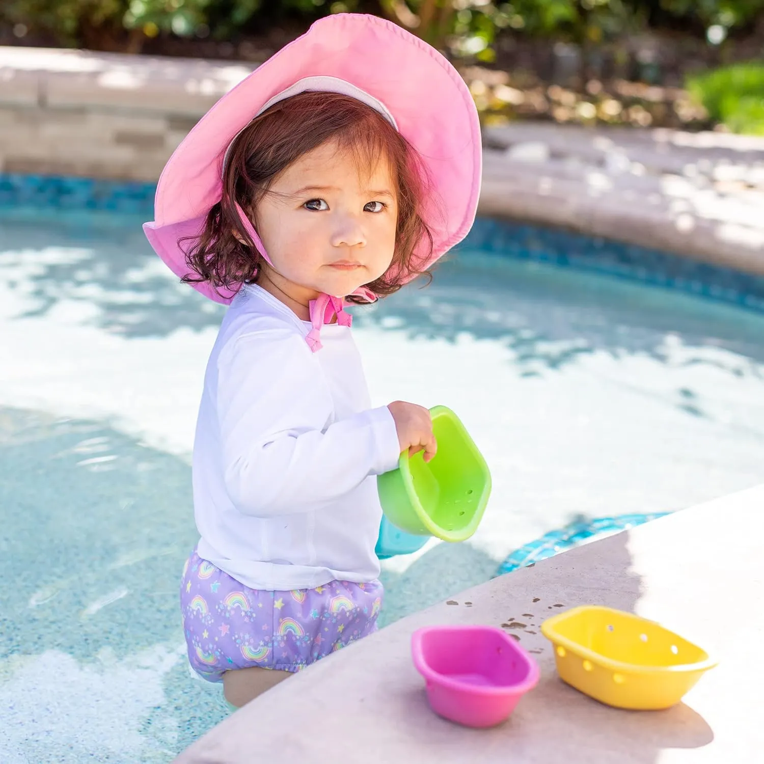 i play. Baby Girls' Brim Hat | All-Day UPF 50  Sun Protection for Head, Neck, & Eyes