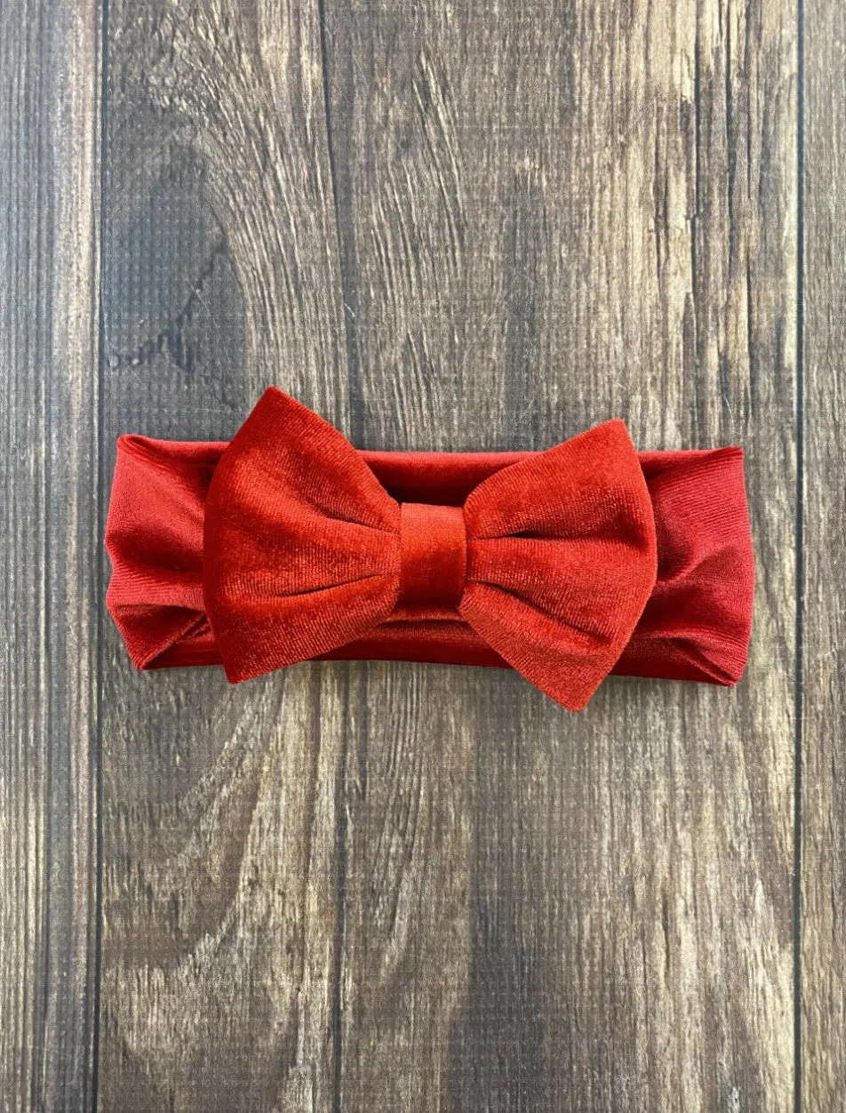 Infant Velvet Bow Headbands