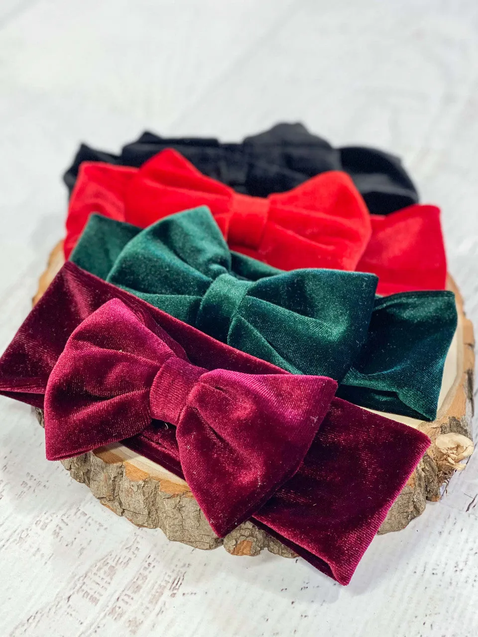 Infant Velvet Bow Headbands