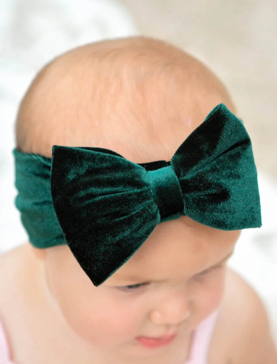 Infant Velvet Bow Headbands