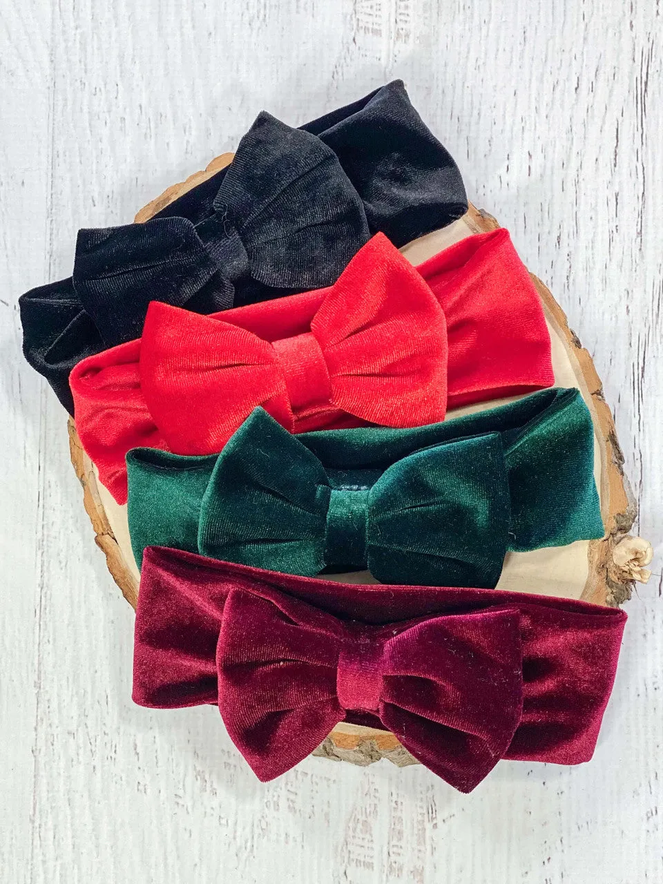 Infant Velvet Bow Headbands