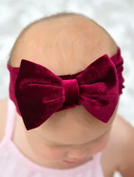 Infant Velvet Bow Headbands