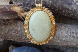 Jasper pendant necklace