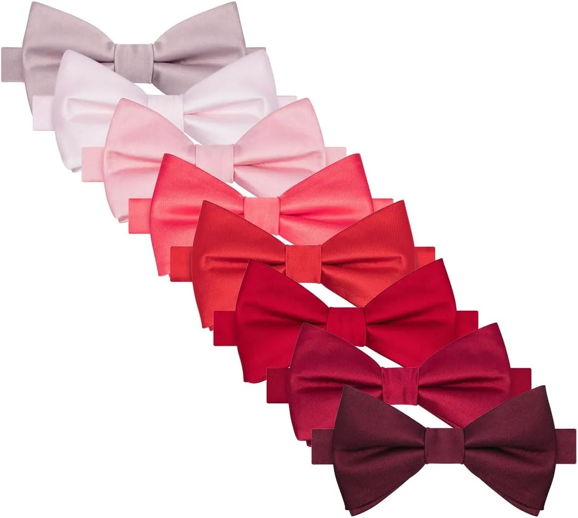 KissTies Mens Pre-Tied Bow Tie Adult's Adjustable Tuxedo Satin Bowtie