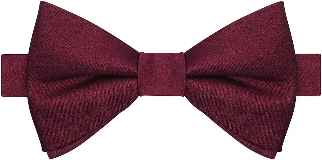 KissTies Mens Pre-Tied Bow Tie Adult's Adjustable Tuxedo Satin Bowtie