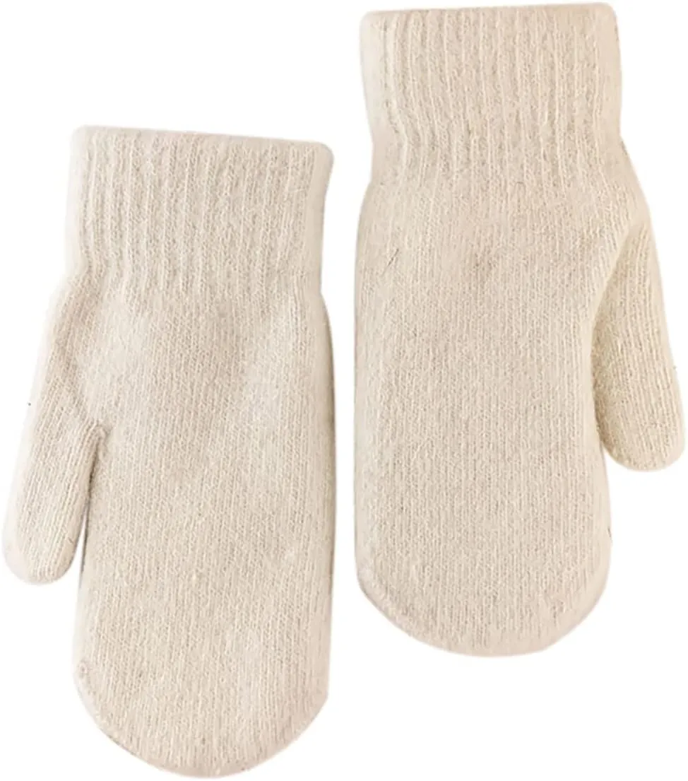 Knit Mittens for Women Warm Winter Fleece Lined Mittens Womens Gloves for Cold Weather