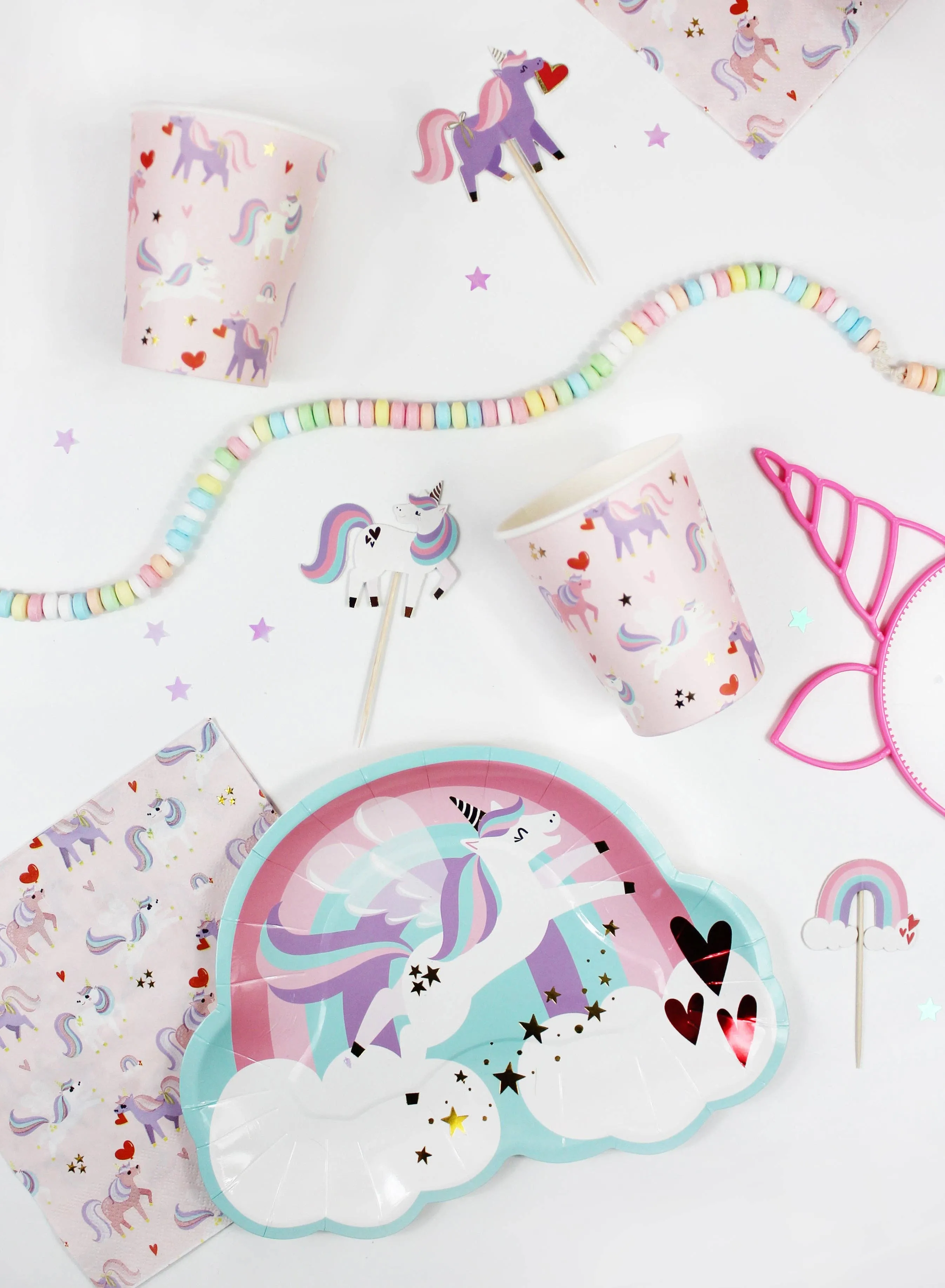 Love is Magical Unicorn Headbands, 3 ct S9047