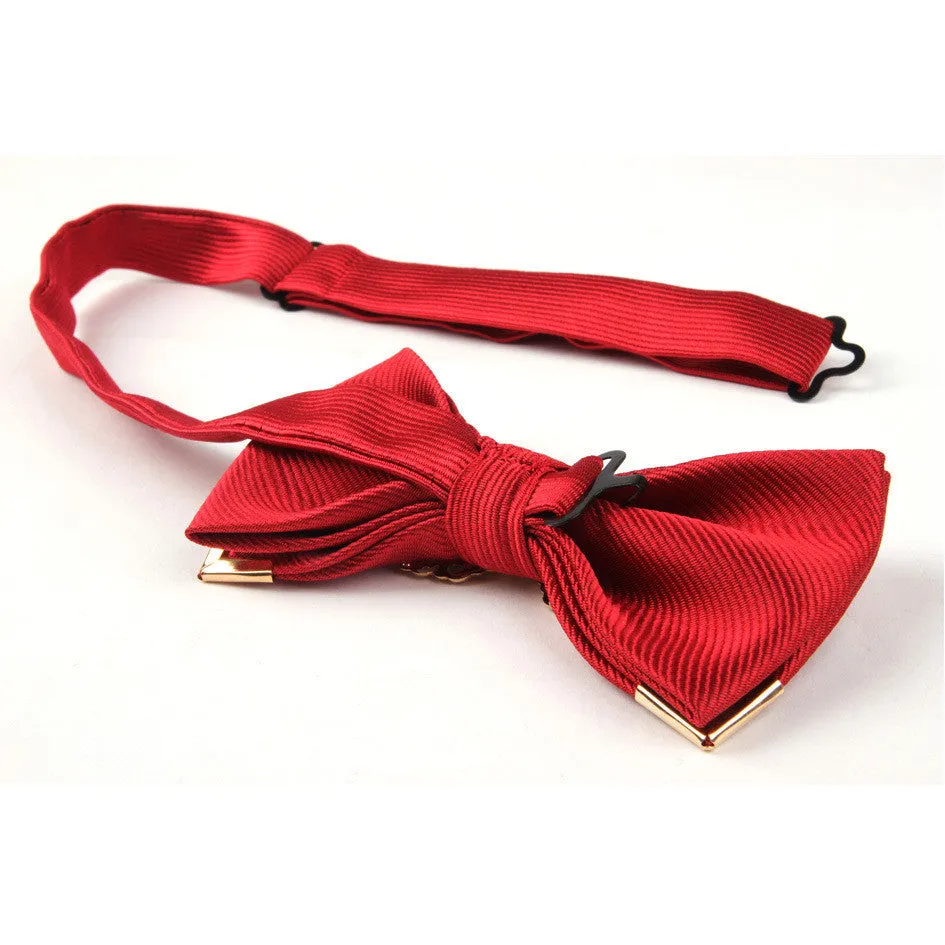 Mantieqingway Fashion Metal Male Silver Dots Bow Ties Wedding Married Groom Bowties Neckwear Decoration Business Cravats Bowknot