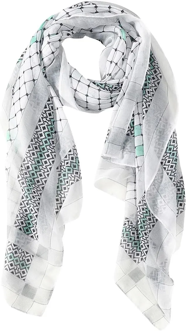 MELIFLUOS DESIGNED IN SPAIN Scarf for Women Lightweight Geometric Fashion Spring Summer Scarves Shawl Wraps
