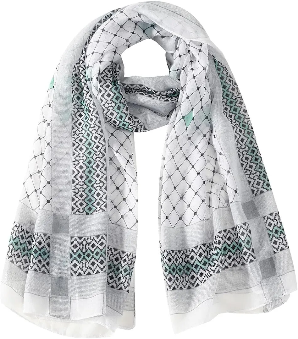 MELIFLUOS DESIGNED IN SPAIN Scarf for Women Lightweight Geometric Fashion Spring Summer Scarves Shawl Wraps