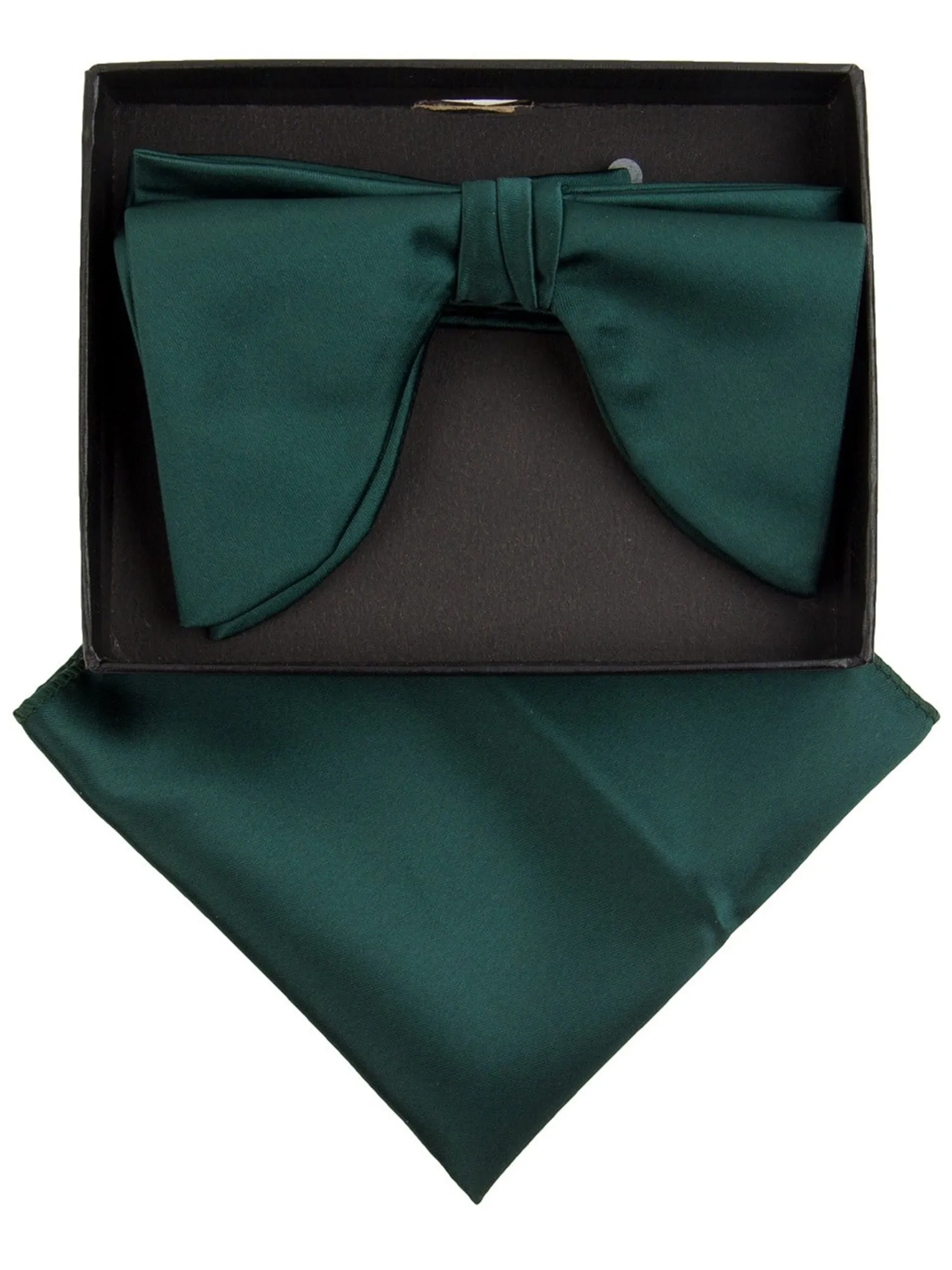 Men's Edwardian Wedding PreTied Tuxedo Bow Tie Adjustable Length W/Hanky