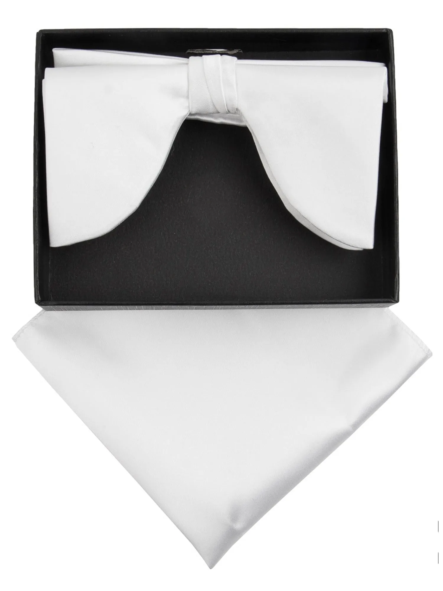 Men's Edwardian Wedding PreTied Tuxedo Bow Tie Adjustable Length W/Hanky
