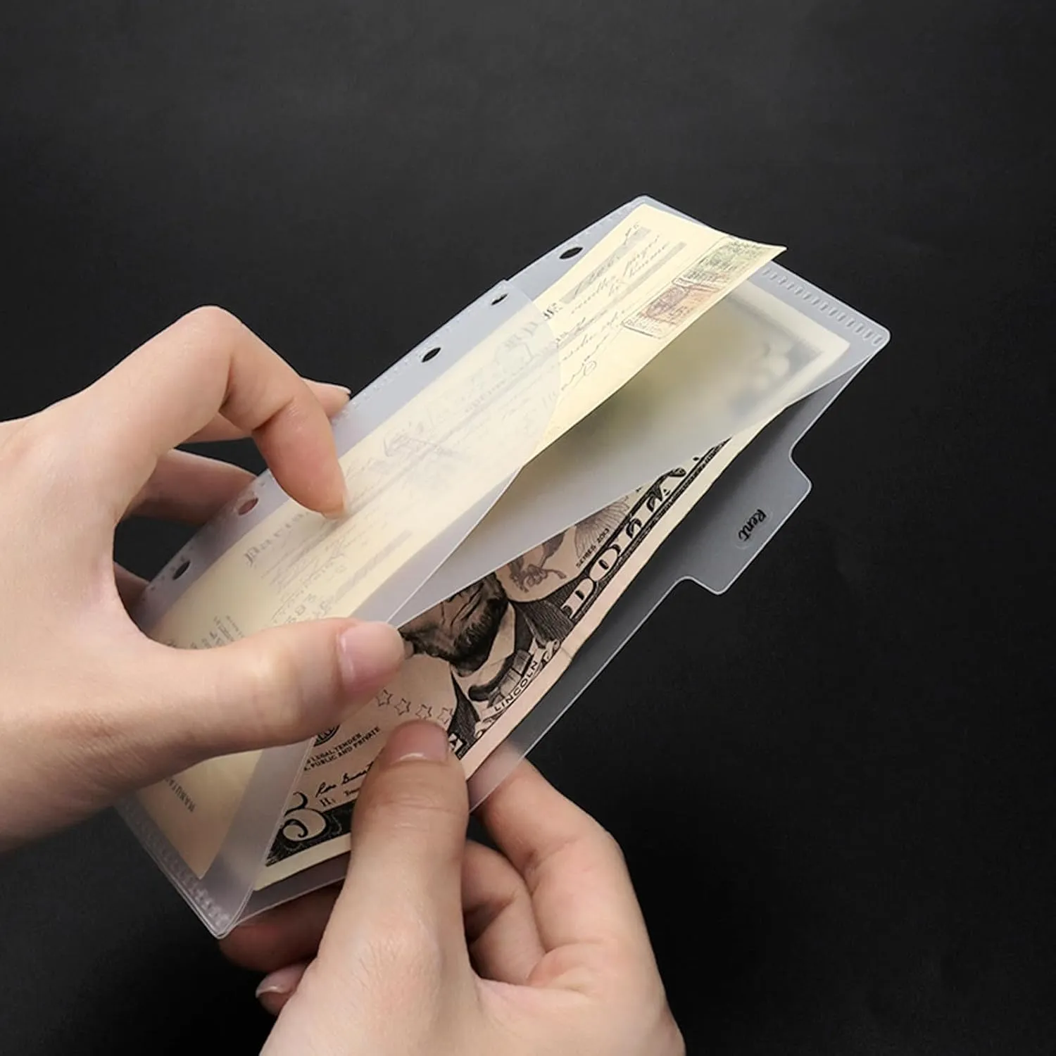 NatSumeBasics 12 A6 Cash Envelopes Frosted 0.3mm PP A6 Binder Pocket Dividers with Label Sticker for 6 Ring Budgeting Planner Inserts Supplies Accessories (12 Frosted)