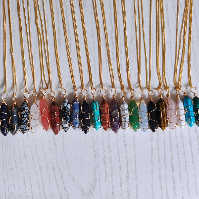 Natural Stone Pendant Necklace