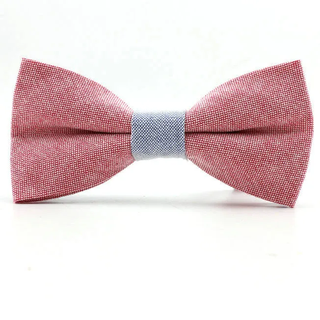 Newest men bowtie neck tie cotton wedding bow ties butterfly cravat neck tie solid color accessories