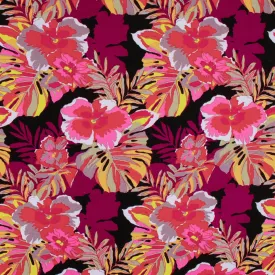 Printed Rayon & Linen - TOBAGO - 004 - Sangria